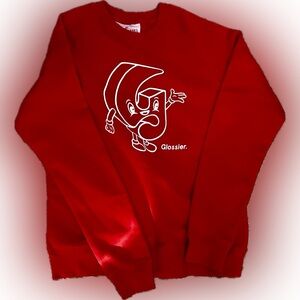 New Glossier holiday red sweatshirt special edition